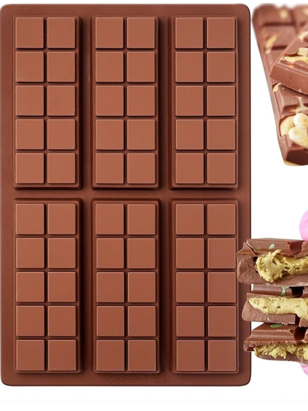 Silicone Chocolate Bar Mold - Brown